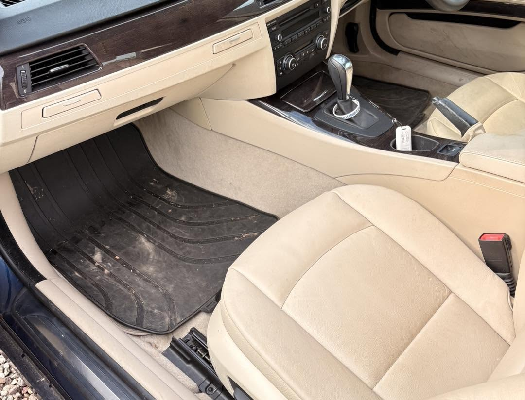 Car interior before cleaning